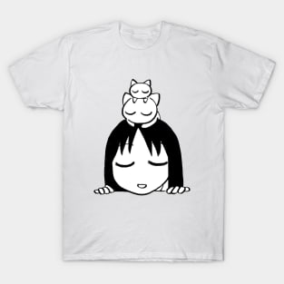 I draw sleepy osaka with sleeping neco coneco on her head / funny azumanga daioh manga T-Shirt